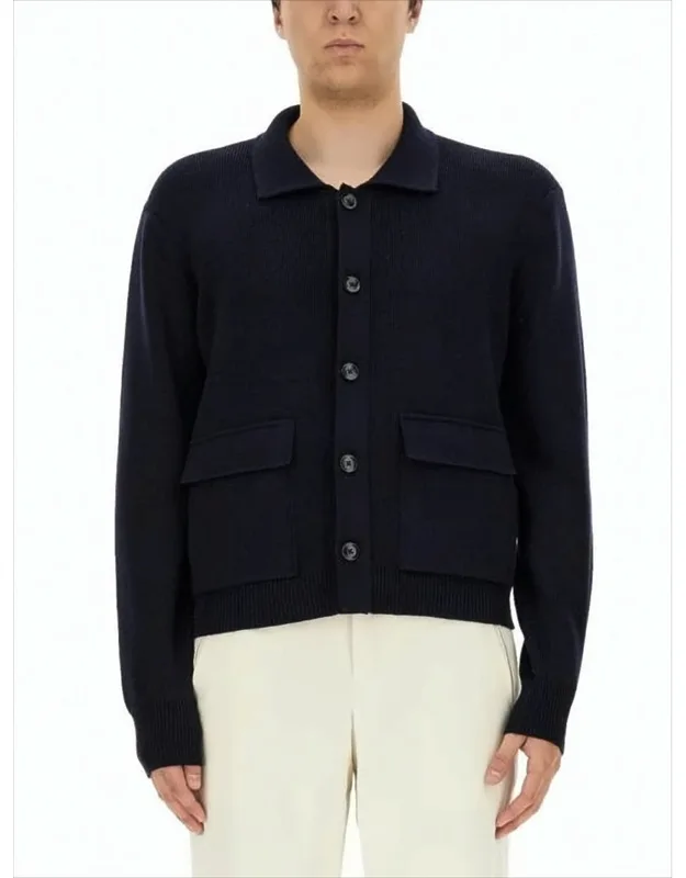 Knit Cardigan With Ribbed Cuffs