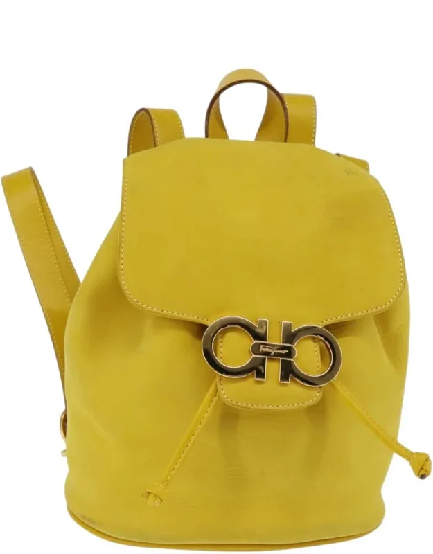 Gancini Suede Backpack Bag (pre-owned)