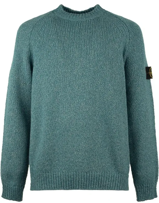 Crew-neck Sweater In Mouliné Wool And Nylon Blend