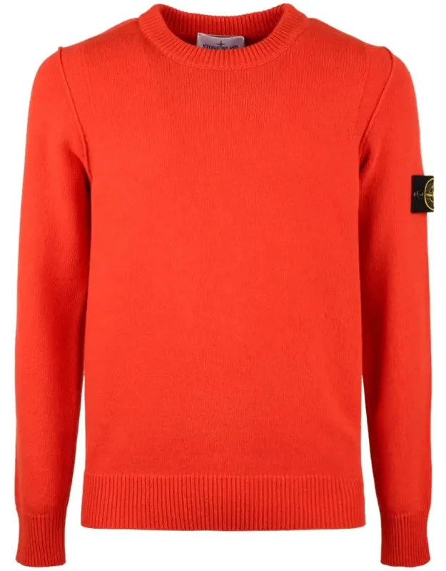 Crew-neck Sweater With Reverse Stitch Details
