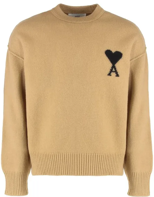 Sweater With Round Neckline In Wool