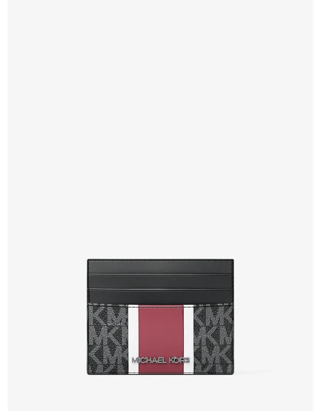 Cooper Striped Signature Logo Card Case