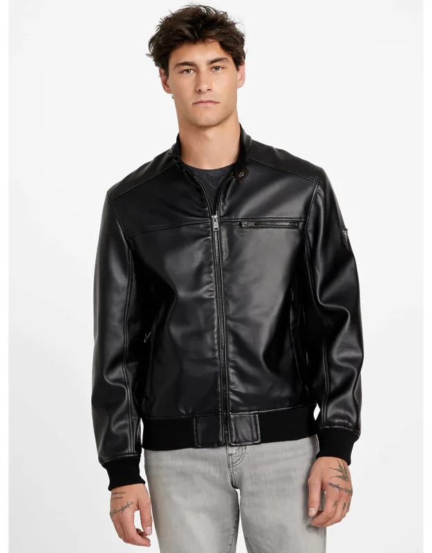 Faux-leather Biker Jacket