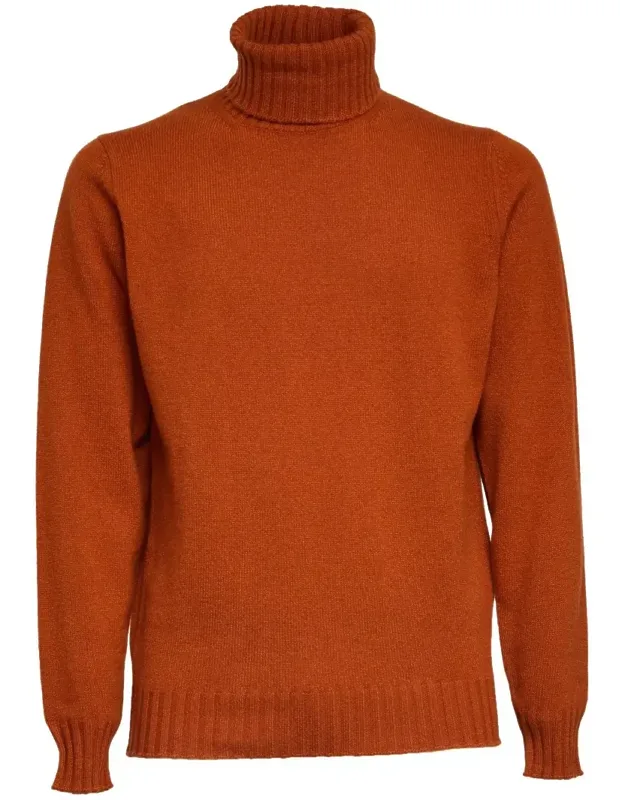 High Roll-neck Cashmere And Wool Blend Sweater