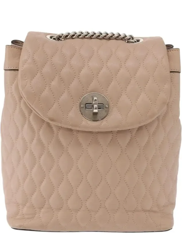 Vintage Quilted Leather Backpack Bag (pre-owned)