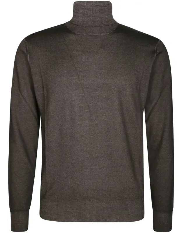 Fitted Turtleneck Merino Wool Sweater