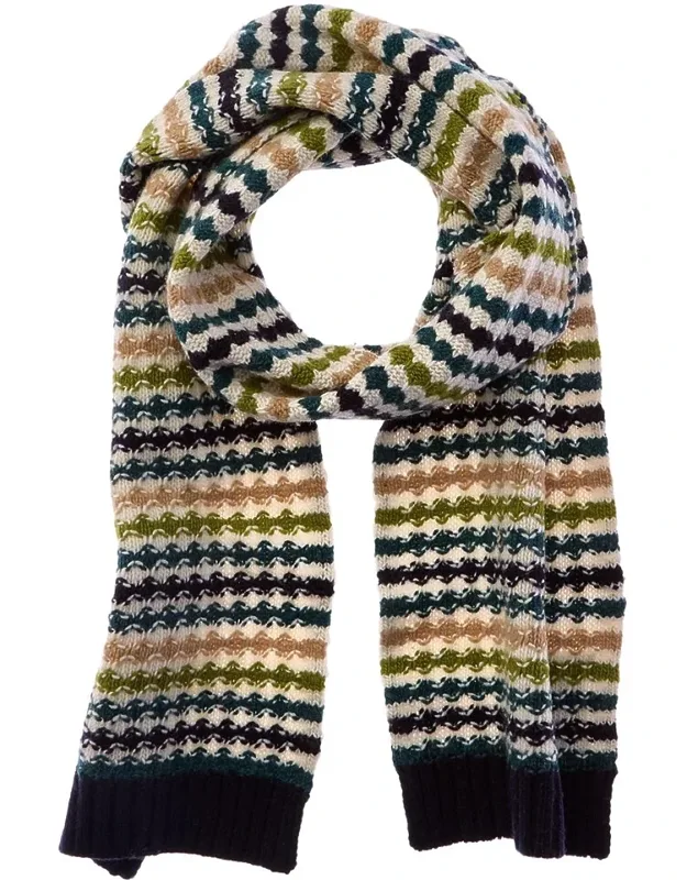 Bubble Stripe Wool Scarf
