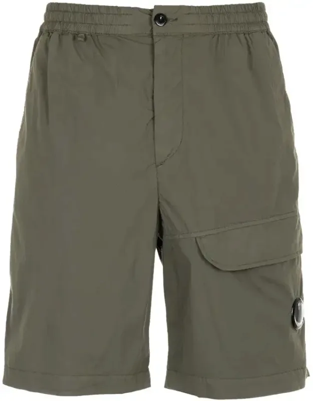 Lens Logo Cargo Stretch Bermuda Shorts