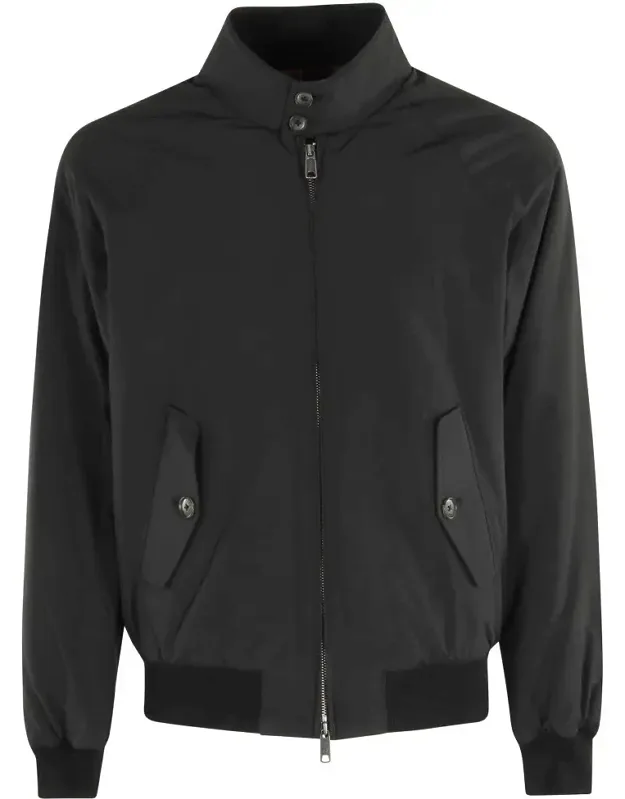 Classic Bomber Jacket With Snap Button Closure