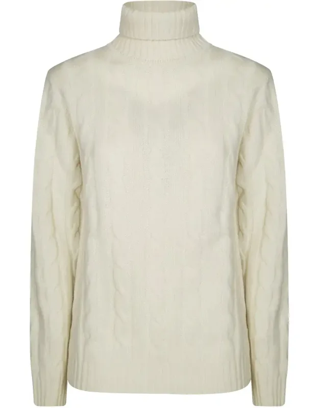 Braided Turtleneck Sweater