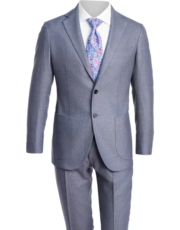 Solid Virgin Wool-silk Suit