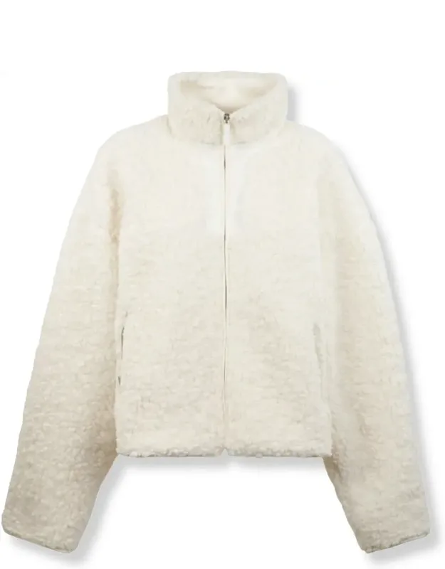 Bouclé High-neck Zip Jacket