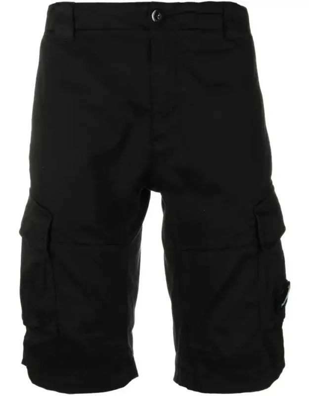 Lens Logo Cargo Stretch Bermuda Shorts