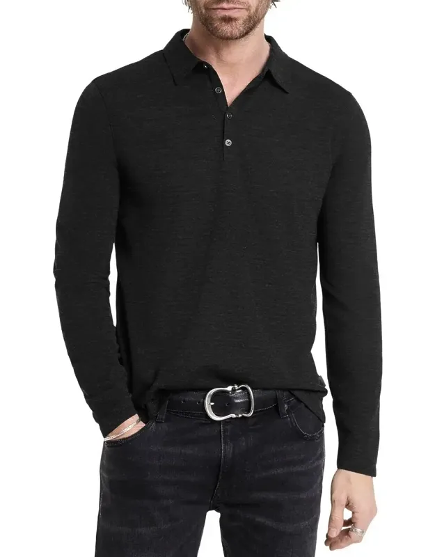 Regular Fit Wool-blend Polo Shirt
