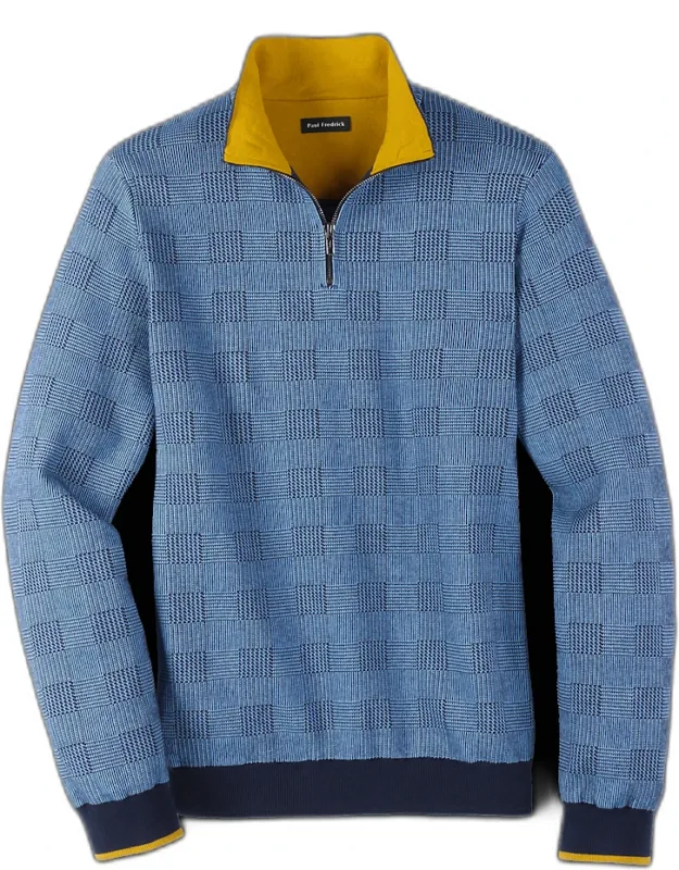 Quarter Zip Mock Neck Sweater