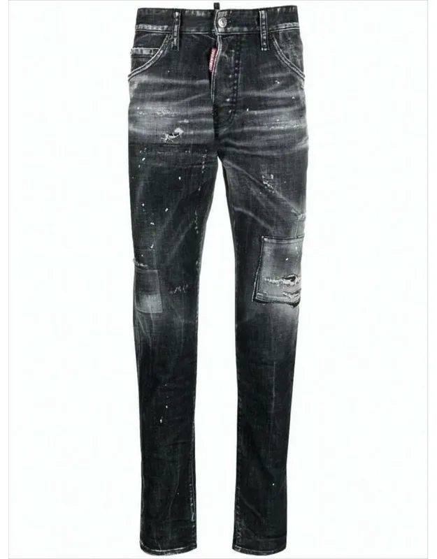 Distressed Slim-fit Denim Pants