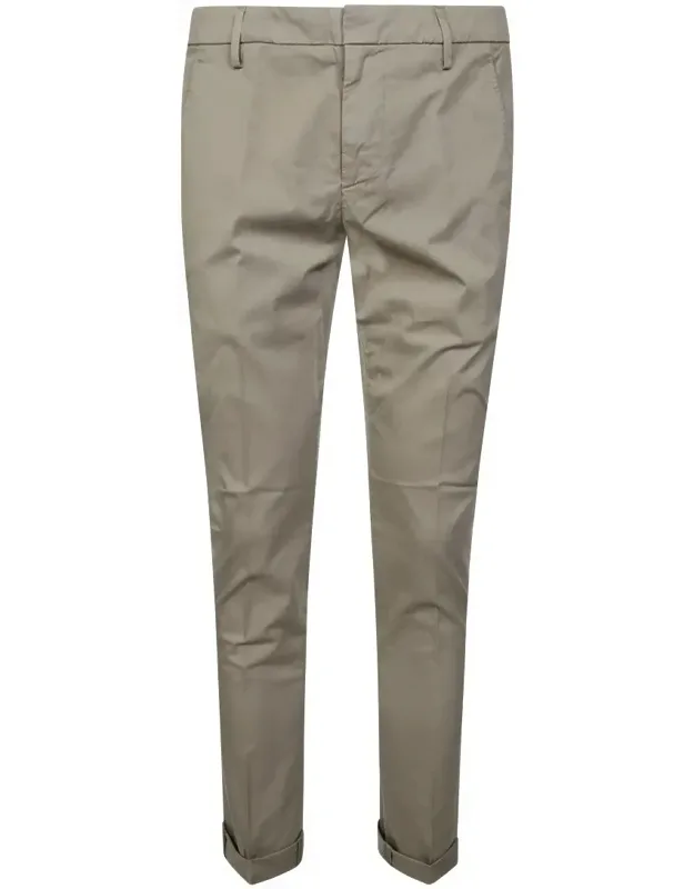Trousers With Cuffed Hems And Buttoned Welt Pockets