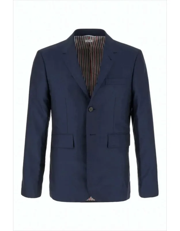 Tailored Wool Blazer With Classic Notch Lapel