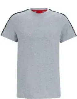 Relaxed-fit T-shirt In Stretch Cotton With Logo Tape