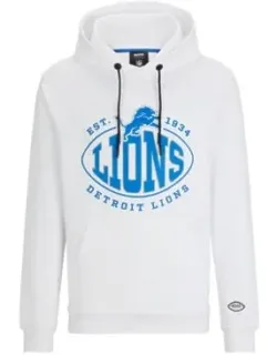 Boss X Nfl Cotton-blend Hoodie With Collaborative Branding