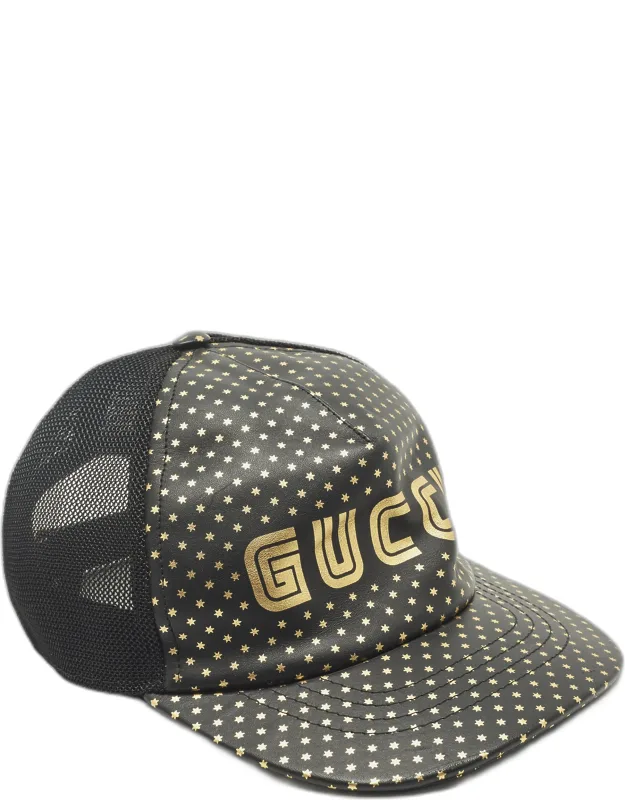 Stars Leather And Mesh Tucker Cap