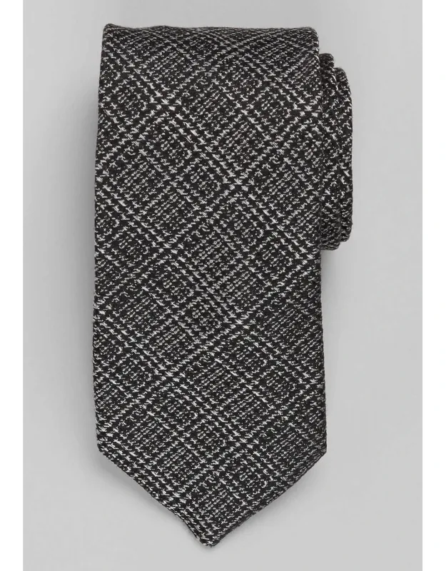 Traveler Collection Houndstooth Plaid Tie