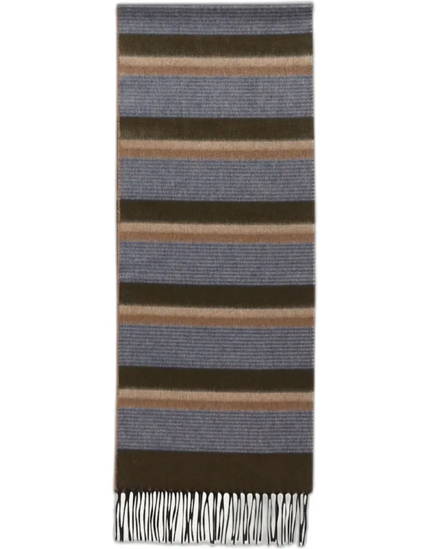Silk And Cashmere Stripe Scarf