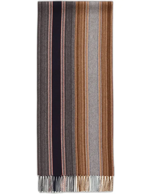 Cashmere Stripe Color Block Scarf