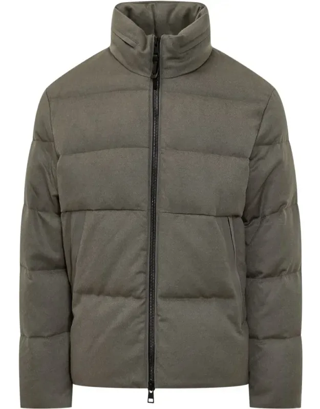 Down Jacket With Zip Closure