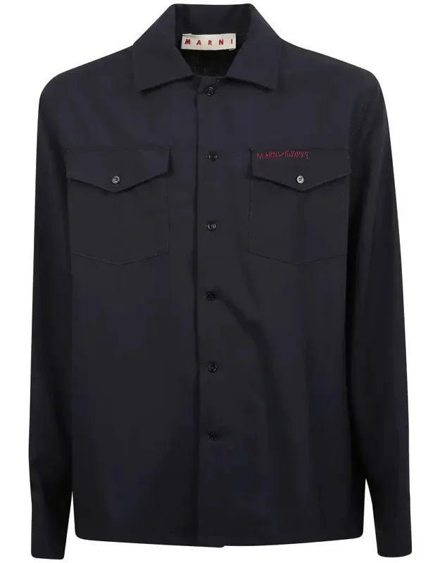 Embroidered Logo Patch Shirt