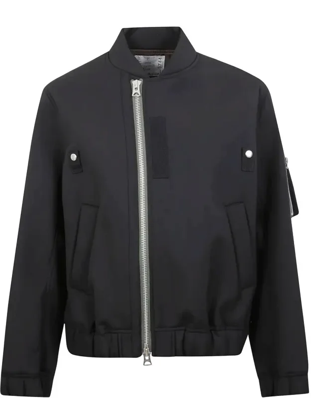 Asymmetric Zip Bomber Jacket