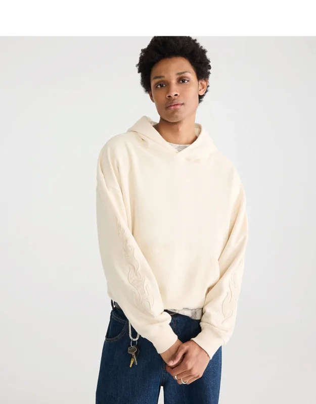 Cloud Soft Flames Boxy Pullover Hoodie