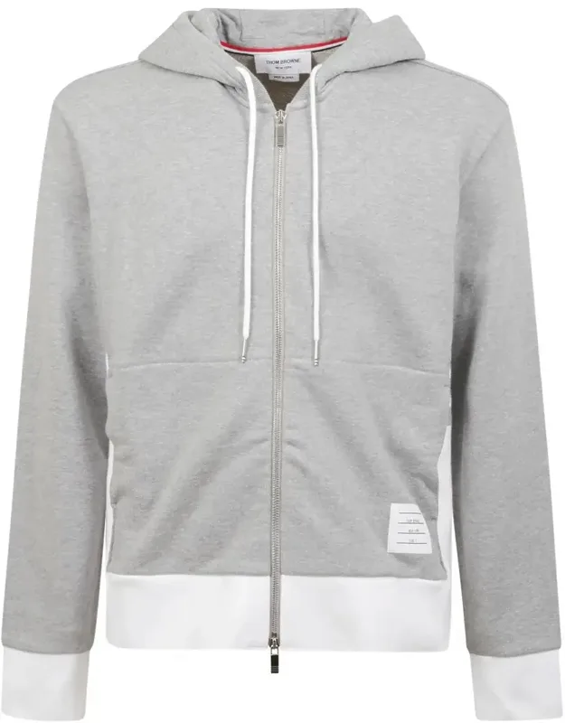 Contrast-side Zip Hoodie
