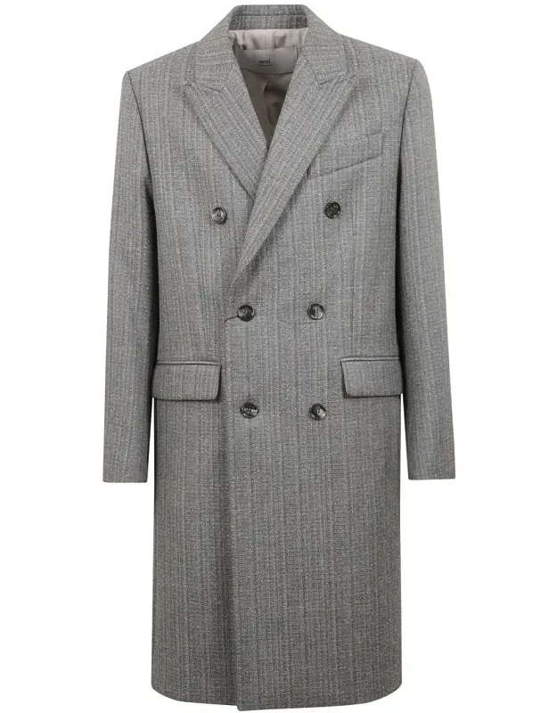 Herringbone Wool Coat