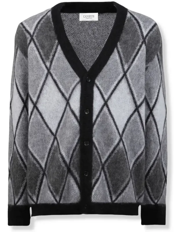 Argyle V-neck Cardigan