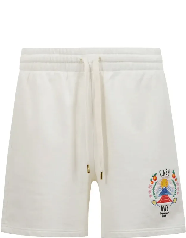 Cotton Shorts With Logo Embroidery