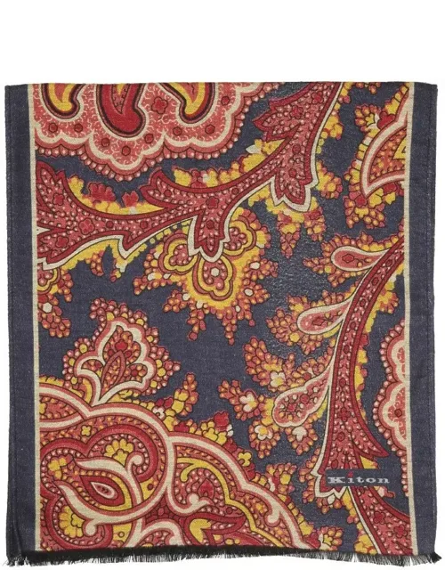 Alamari Pattern Cashmere Scarf