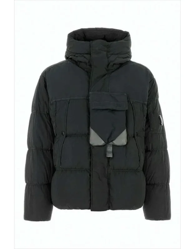 Cropped Padded Jacket With High Collar