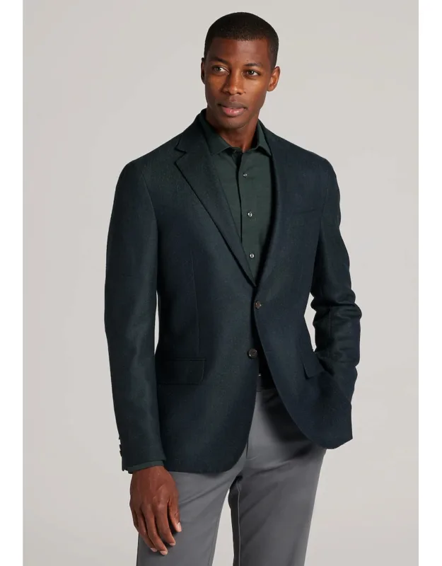 Reserve Collection Tailored Fit Herringbone Cashmere Blend Sportcoat