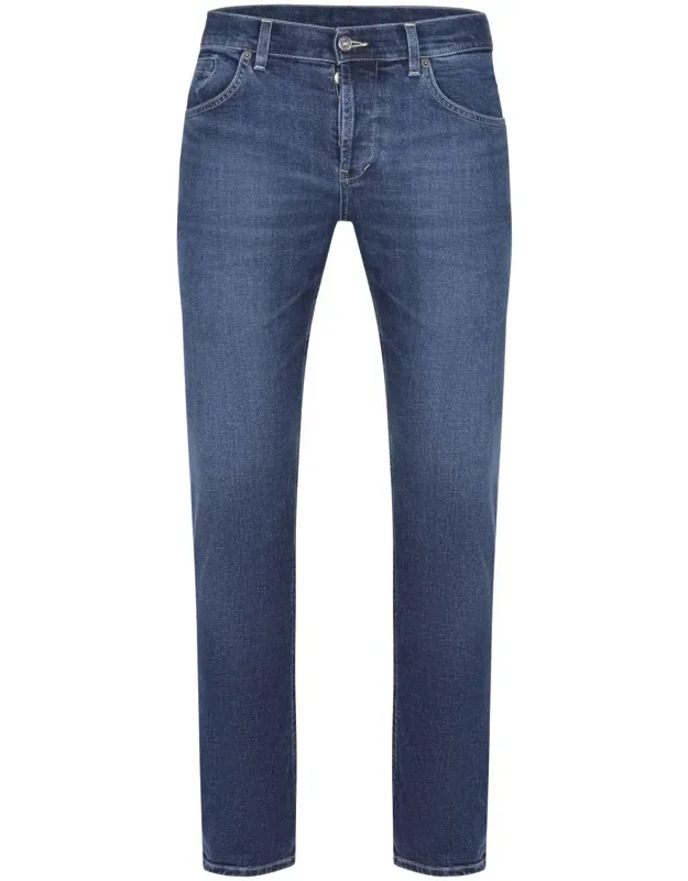 Jeans With Low Waist And Button Closure
