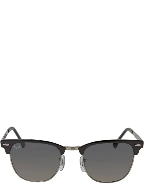 Clubmaster Metal Grey Gradient Square Sunglasses