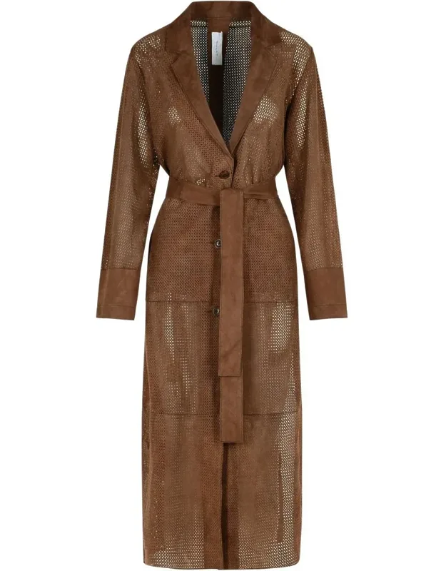 Suede Trench Coat