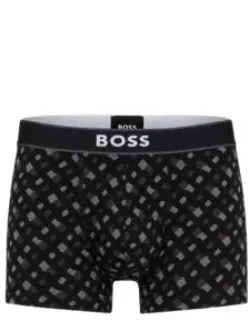 Stretch-cotton Trunks With Signature Logo Waistband