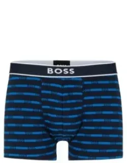 Stretch-cotton Trunks With Signature Logo Waistband