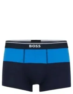 Cotton-blend Trunks With Color-blocking