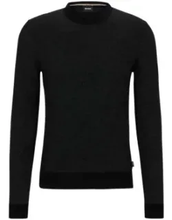 Virgin-wool Sweater With Two-tone Monogram Jacquard