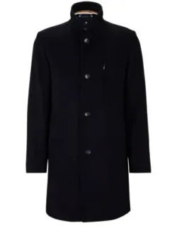 Slim-fit Formal Coat In Virgin Wool And Cashmere
