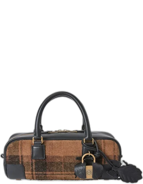 Amazona 23 Top-handle Bag In Tartan Suede