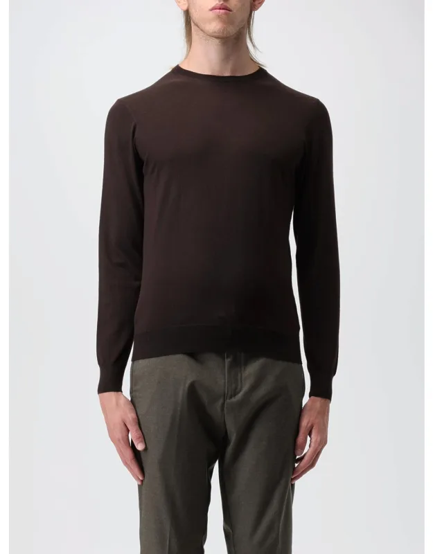 Drumohr Wool Sweater Crew Neckline Ribbed Profiles