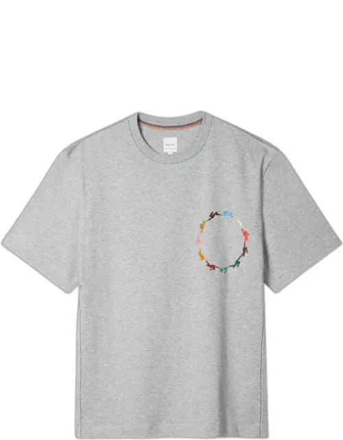 T-shirt With Multicolour Rabbit Embroidery